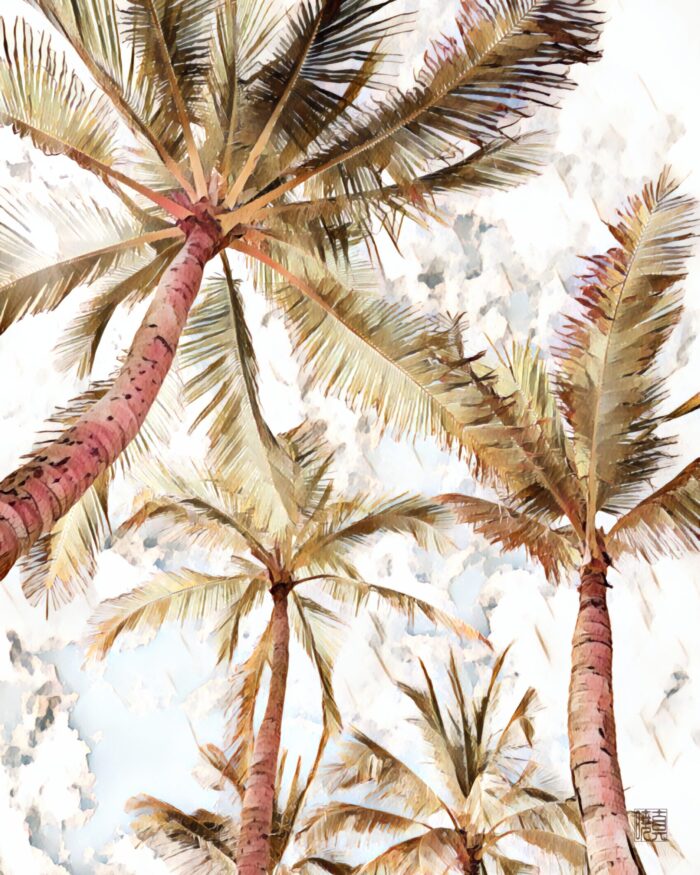 Coconut Breeze Art Print | Hawaiian Tropical Landscape